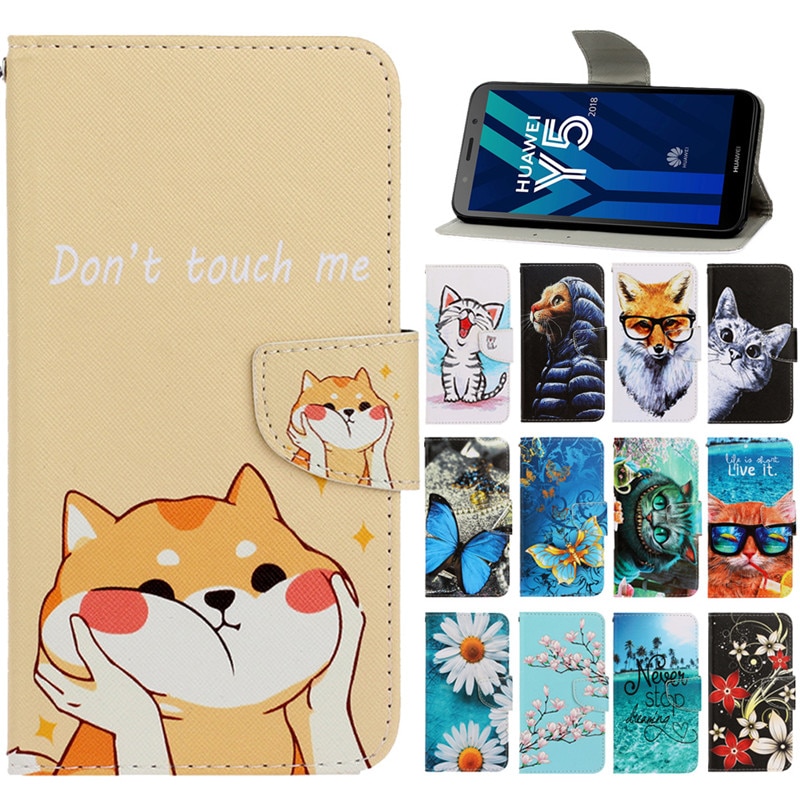 Y5 lite leren hoesje voor coque huawei  y5 lite hoesje huawei  y 5 y5 lite dra -lx5 cover magnetische flip portemonnee hoesjes