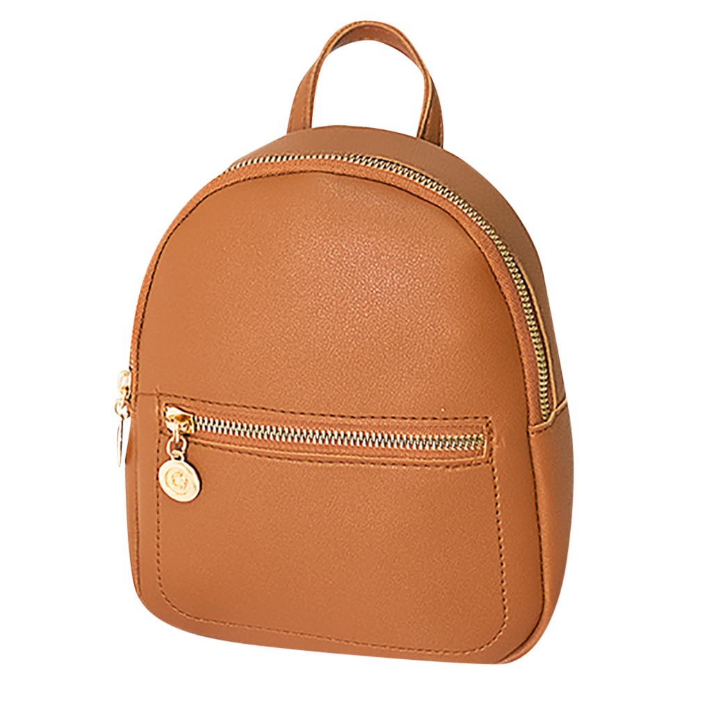 mujer hombros pequeña mochila carta monedero teléfono móvil mini mochila femenina #20: Brown