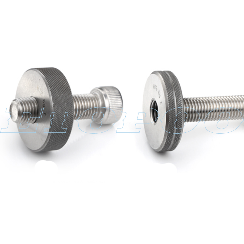 2pcs/set Thread ring gauge GO/NO GO Gage Metric Gauge 6g M6 M14 M16 Precision external Screw Gage Fine,Pitch Thread Test Tool