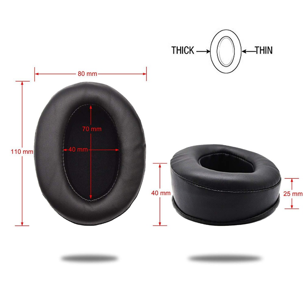 Replacement Angled Foam Ear Pads Cushions for Brainwavz HM5 For ATH-M50X for Sony MDR V6 Fit Many Headphones