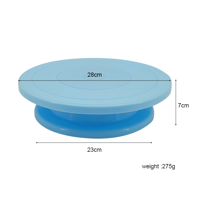 Cake Turntable Stand 10 Inch Roterende Anti-Slip Ronde Cake Stand Cake Decorating Tool Cake Draaitafel Voor Keuken bakken Tool: Bule