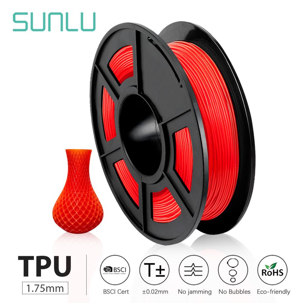 TPU flexibel Filament Für 3D Drucker 1,75mm Gute Für Druck freundlicher Schuhe Und Spielzeug SUNLU Hohe Quanlity TPU flexibel Filament