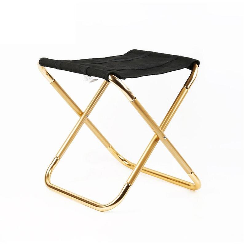 Outdoor Folding Chair Fishing Chair Aluminum Oxford Cloth Barbecue Stool Folding Portable Camping Chair Lazy Chair