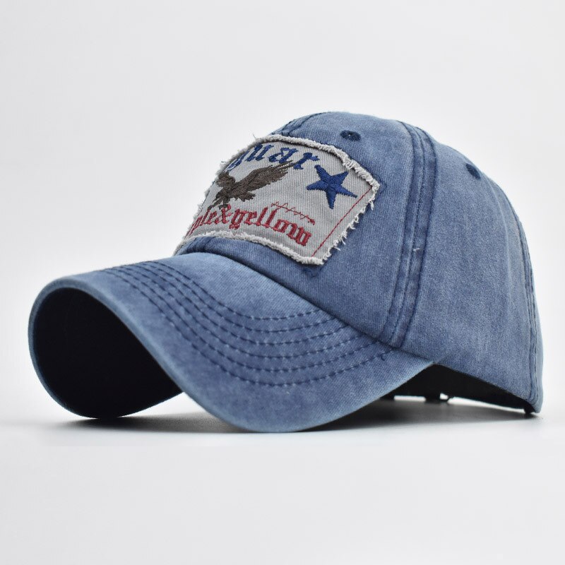 Stil broderad örnhatt antik finish via sköljande baseballkeps matchande snygg kille dam hatt i ren bomull: Tvätta tibetansk grön