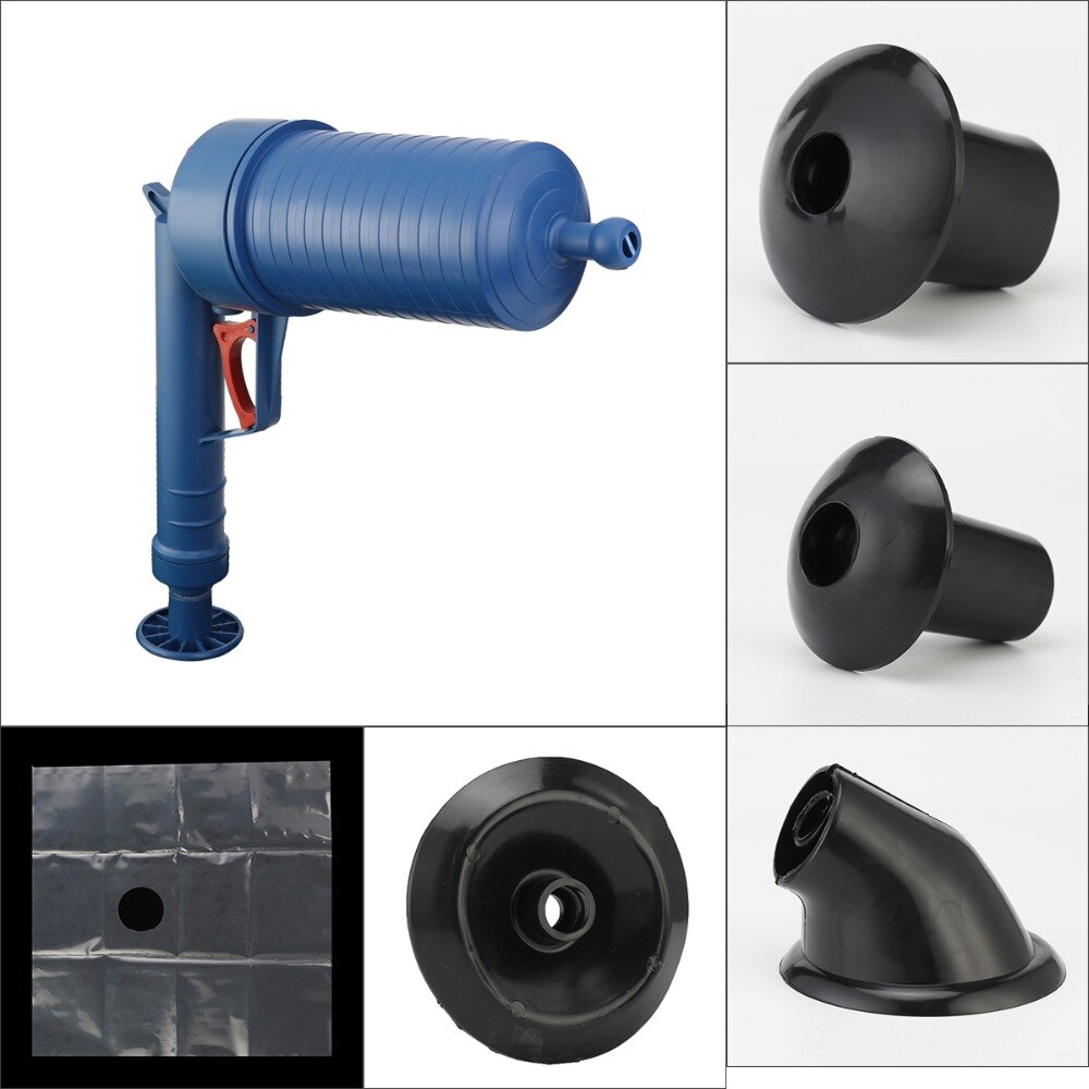 Home Sink Pipe Clog Remover High Pressure Air Drain Blaster Gun Pipe Cleaning Pump Sink Toilets Bathroom Kitchen Cleaner Kits