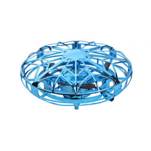 Mini Drone volador de 4 ejes, helicóptero de inducción con gesto infrarrojo, juguete para niños, RC de , juguetes para niños: Azul