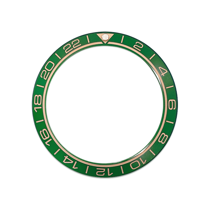 Bague d'insertion de lunette en céramique incurvée, SKXHouseSKX009 SRPD Gstuff SUB Seahorse Series, boîtier de montre, partie d'anneau avec autocollant, 38mm x 30.7mm: # 1B