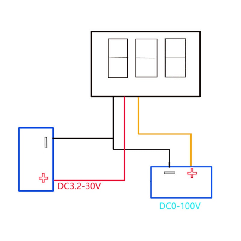 Digital Voltmeter DC 4,5 V bis 30V Digital Voltmeter Spannung Panel Meter Rot/Blau/Grün Für 6V 12V Elektromobil Motorrad Auto