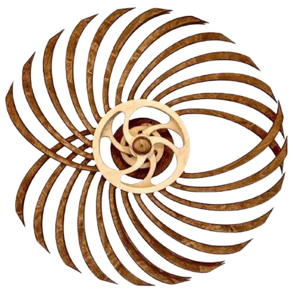 3D Energy Wall Rotating Windmill Wooden Sculpture Kinetic Geometric Patterns Exquisite Structural For Home Decoration Ornaments