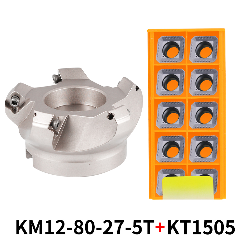 KM12 45 Degree Cutting Adapter 50/63/80/100mm Indexable Solid Carbide Insert SEKT1204 CNC Lathe Machine Face Milling Cutter Head