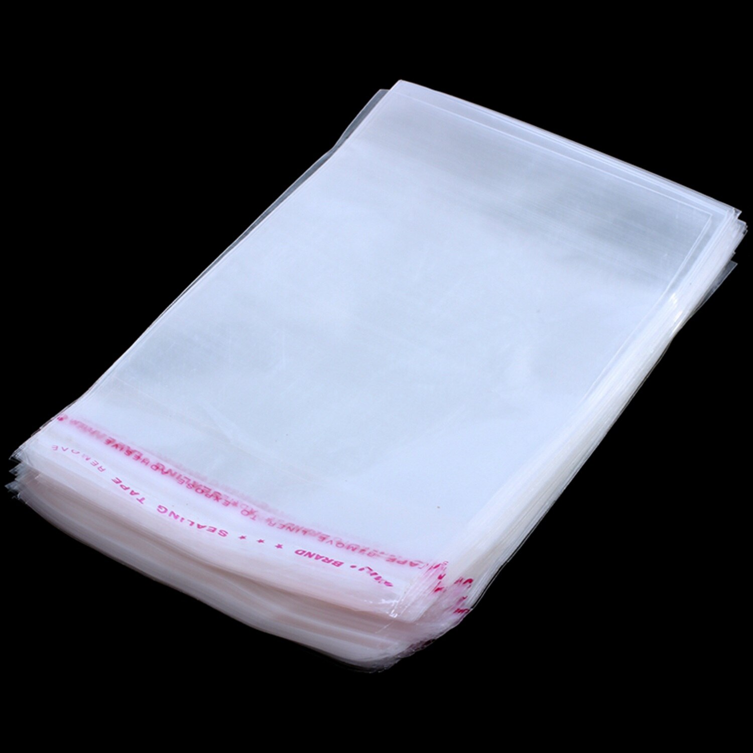 200 Clear Self Adhesive Seal Plastic Bags 14x8cm