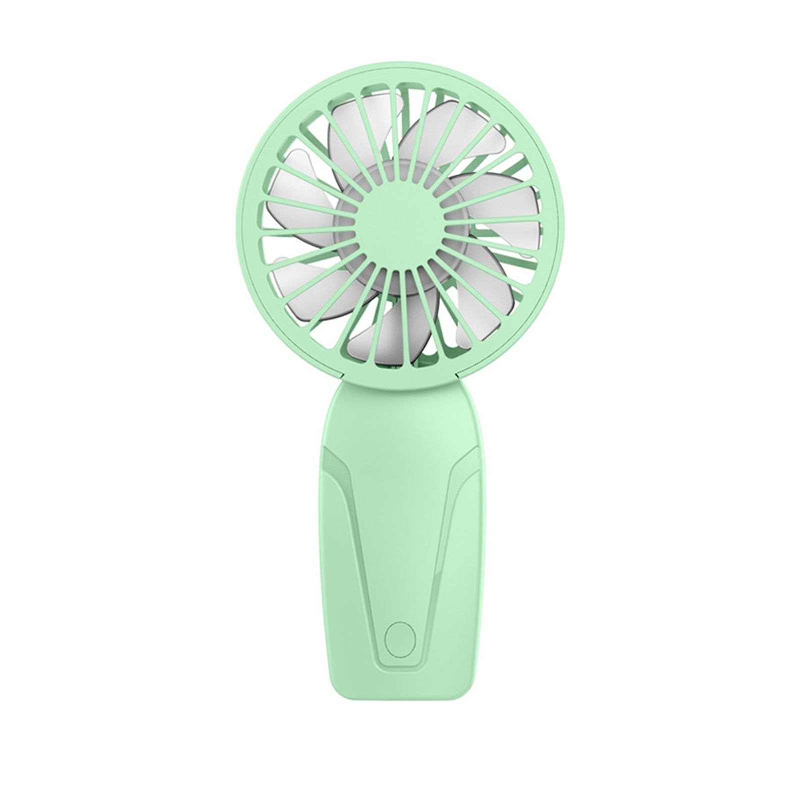 Draagbare handventilator, klein, lichtgewicht, schattig uiterlijk, usb-oplaadbare mini-ventilator voor verkoeling onderweg, mini-zakventilator: Groente