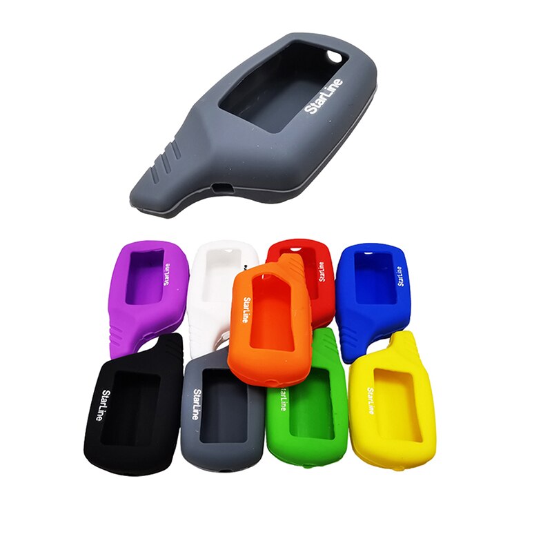 4 Pcs Russian Key Silicone B9 B6 LCD Body Cover Case 2 Way Car Alarm For Starline B9 B91 B6 B61 A91 A61 V7 Remote Key Chain