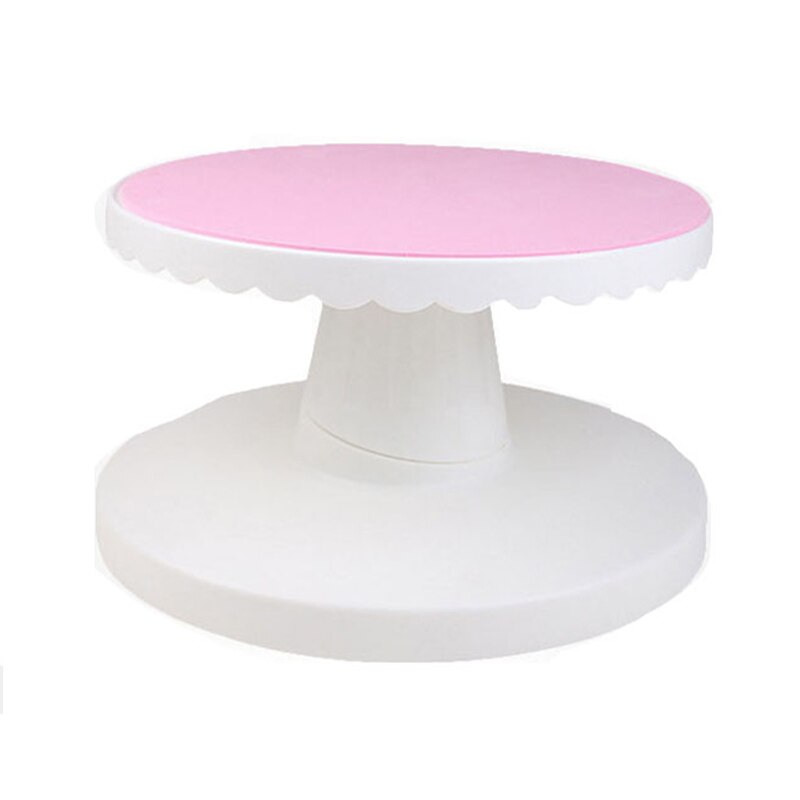 Taart Kwartelplaat Plastic Draaitafel Decoratie 360 Graden Handmatige Revolving Ronde Cake Stand Platform Keuken Bakken Tool CT1031