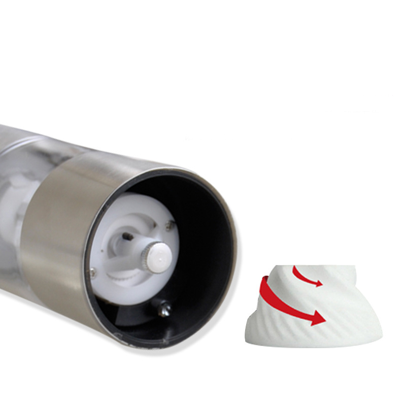 Moulin à poivre en acier inoxydable, en verre, pour sel de mer, clou de girofle, pot d'assaisonnement de cuisine, sel et poivre