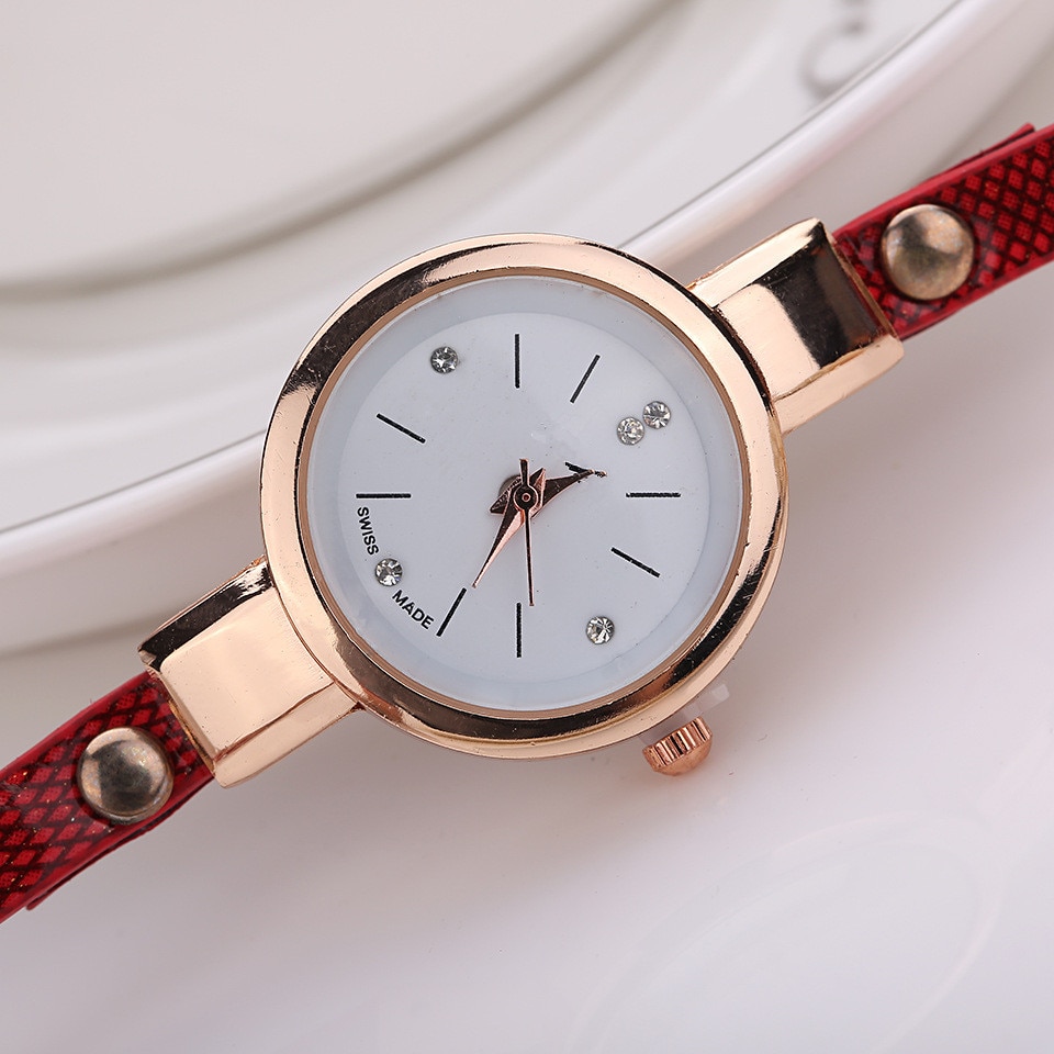 Reloj de pulsera con correa de Metal para mujer, de cuarzo, de ,