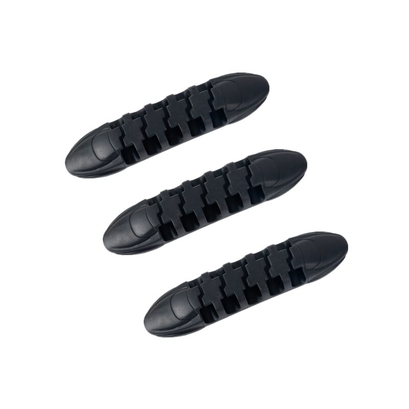 7/5/3/1 Slot USB Cable Clips Cord Management Adhesive Cable Organizers Holder for Desk Car Home and Office Cable Winder Manager: 5 Hole Black 3pcs