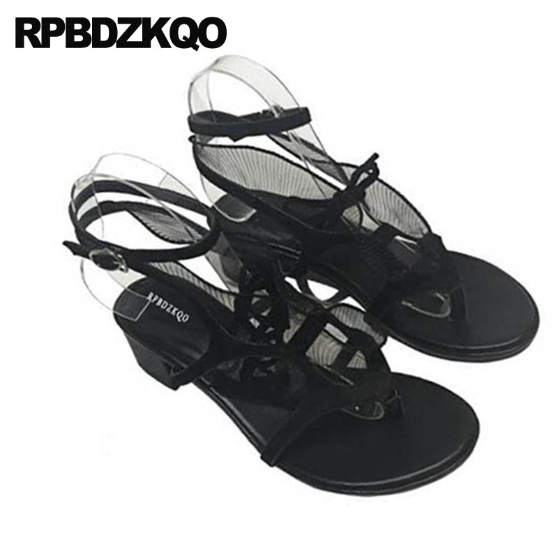 Black Knotbow Chunky Strapped Sandals