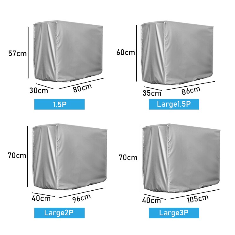 4 Maten Outdoor Airconditioning Cover Airconditioner Waterdichte Stofkap Wassen Anti-stof Anti-Sneeuw Regendicht Schoonmaken tas