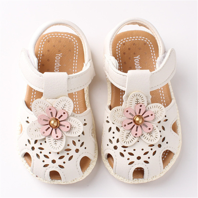 Baby Girls Shoes Summer Flower Sandals Toddler Kids Shoes For Girls Princess Hollow out Soft Leather Tenis infantil Size 15-25