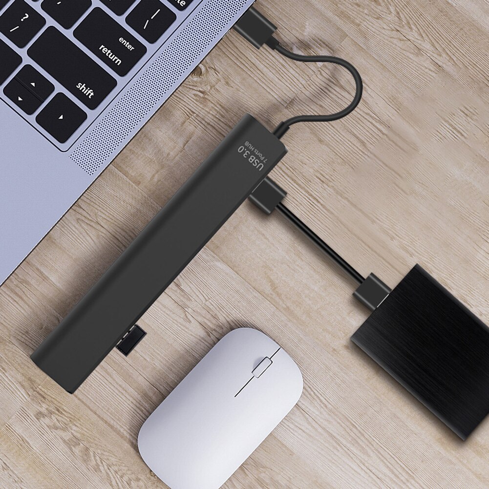 HUB USB Notebook convertitore di espansione per Smartphone portatile 7 porte USB 3.0 HUB 5Gbps Multi USB Power Splitter per Desktop portatile