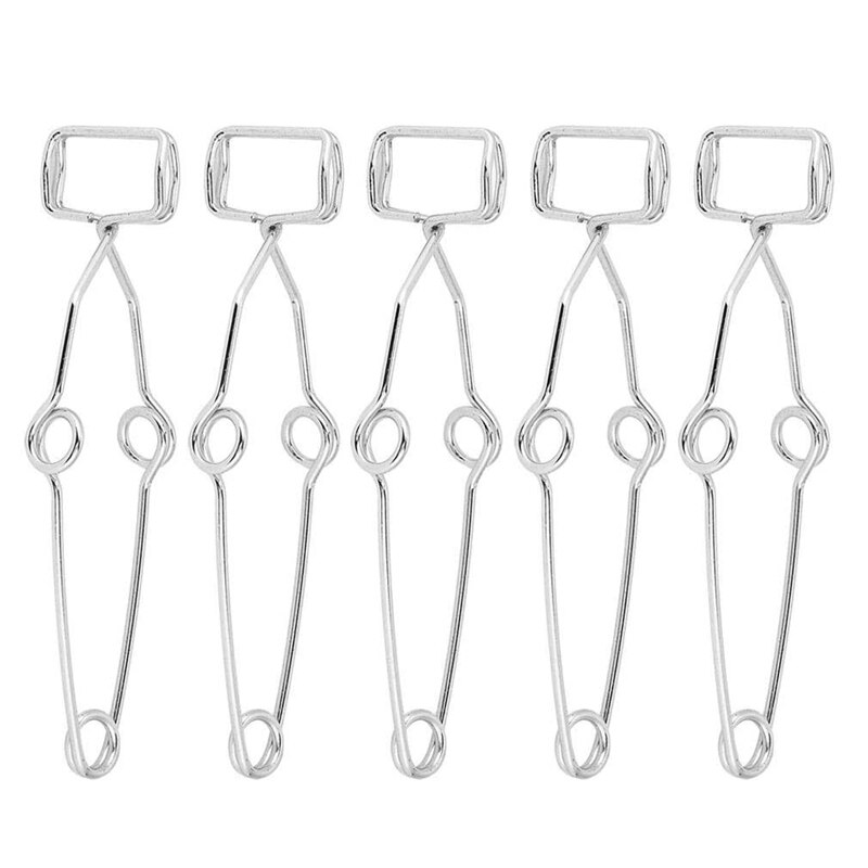 Test Tube Clamp 5 PCS Laboratory Test Tube Steel Clip Tool Glass Tube Holder Clip For Lab Glass Test Tube
