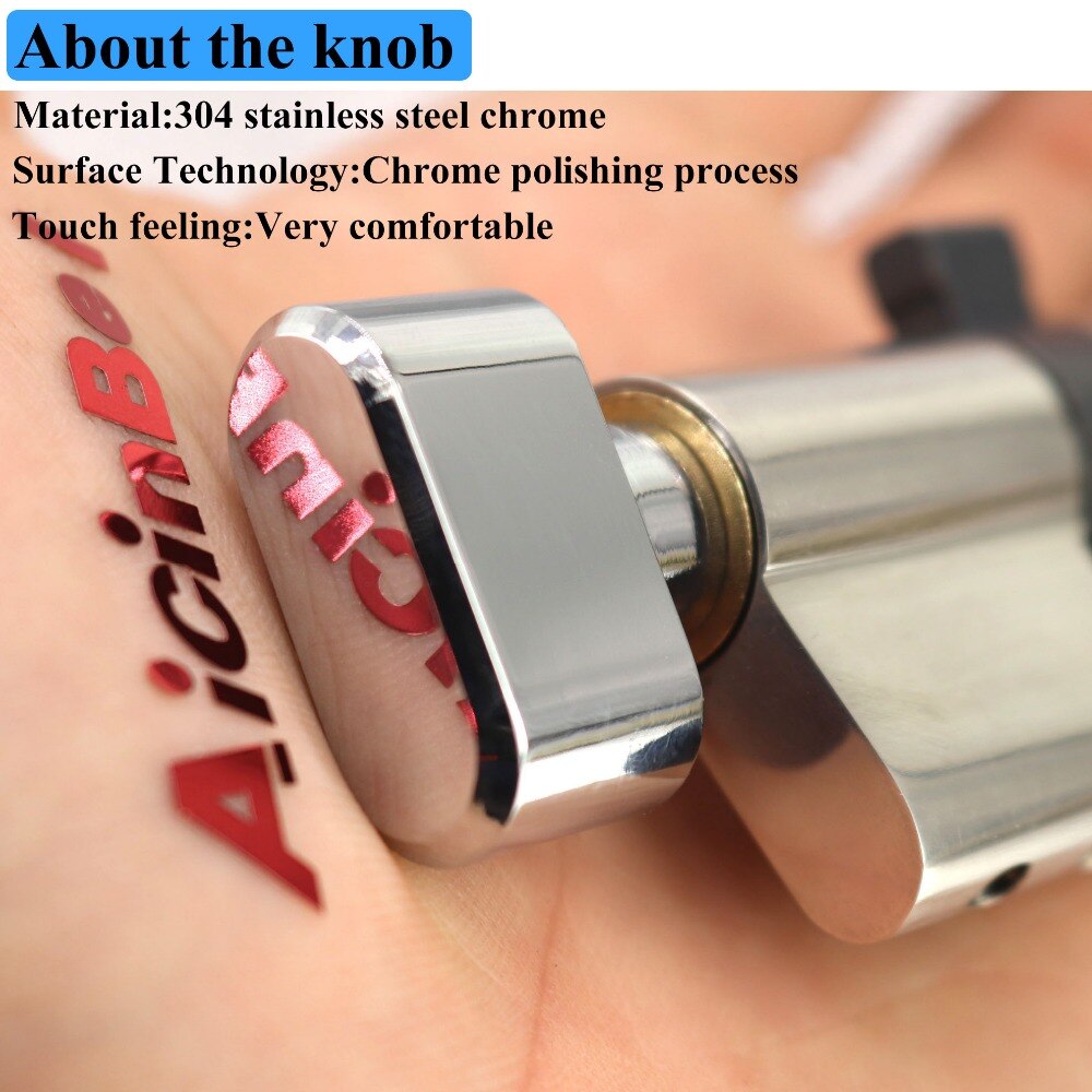 Door cylinder Security Copper Lock Core Security door Handle Brass 10 Keys Anti-Pry Stainless Cylinder door lock bedroom lock