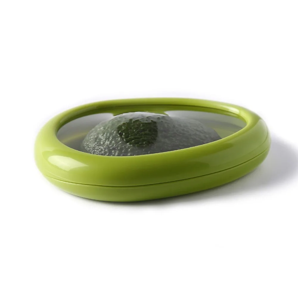 Lebensmittel Obst Gemüse Knoblauch Zwiebel Zitrone Orange Mais Saver Box Avocado Keeper Frischer Gläser Tomaten Lagerung Container Versiegelt Box: WHITE