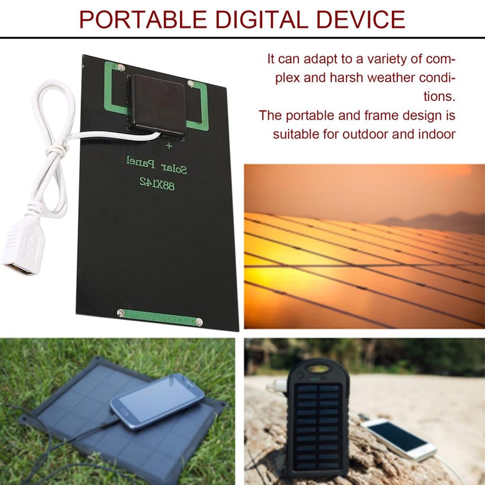 Solar Panel 5V Mini Solar System DIY Battery Cell Phone Chargers Portable Solar Cell 5W Solar Panels Generator Charger Panel