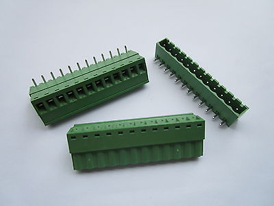 20 stk 5.08mm tett vinkel 12 pins skrue rekkeklemme kontakt pluggbar type