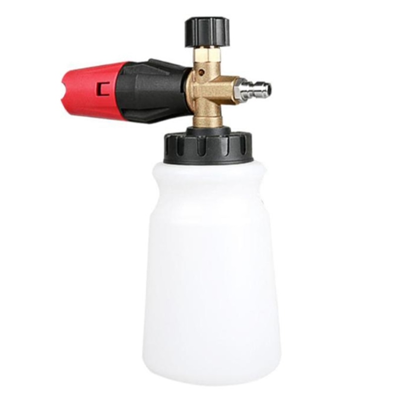 1/4 Adjustable Snow Foam Lance Washer Bottle High Pressure Car Wash Jet Bottle Adjustable Foam Nozzle Open Column Shape: Default Title