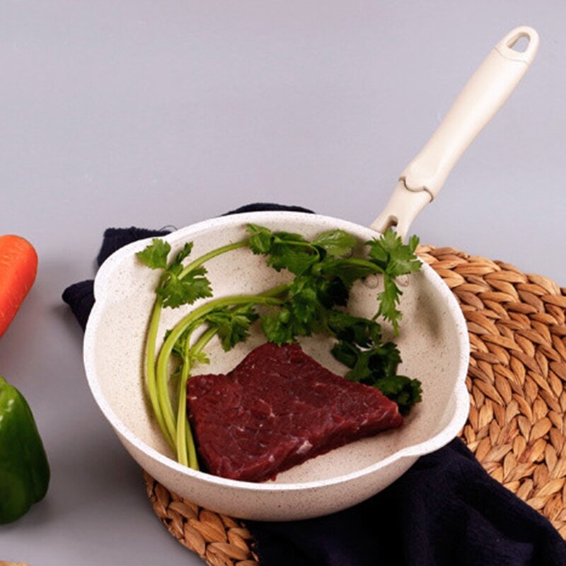 Verdikte Bodem Steen Koekenpan Multifunctionele Non-stick Pannen Diepe Nougat Pot Grote Mond Wok Pan 24Cm