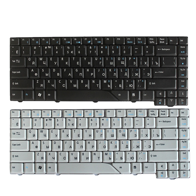 Teclado ruso NWE para Acer Aspire AS4710 AS4520-5582 4710ZG emachers E500 E510 RU teclado para ordenador portátil negro/blanco
