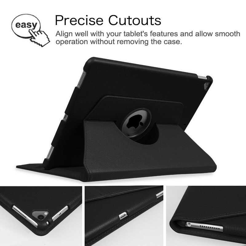 360 Degrees Rotating PU Leather Flip Cover Case For iPad Pro 12.9 Case Smart Tablet Case Auto Sleep / Wake A1670 A1584