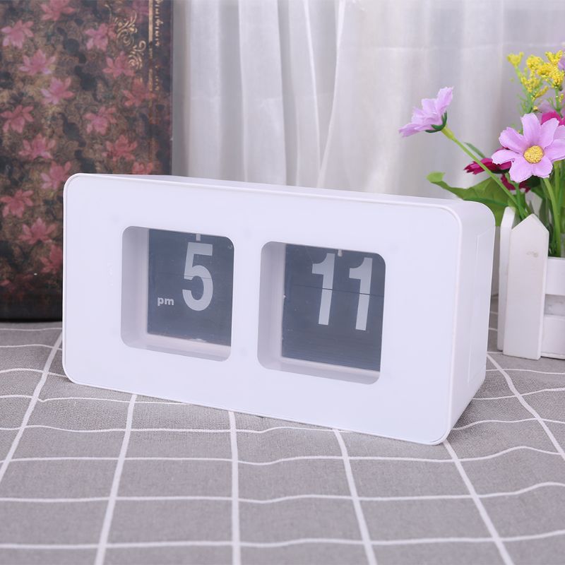 Retro Auto Flip reloj número clásico moderno reloj de pared para escritorio