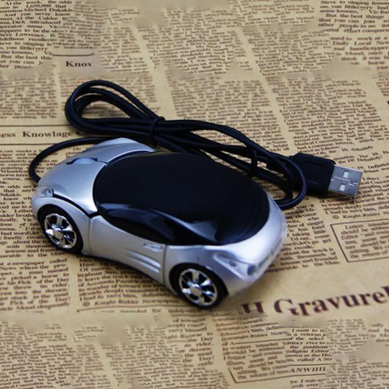 1600DPI Mini Car shape USB optical wired mouse innovative 2 headlights mouse for desktop computer laptop Mice Brand