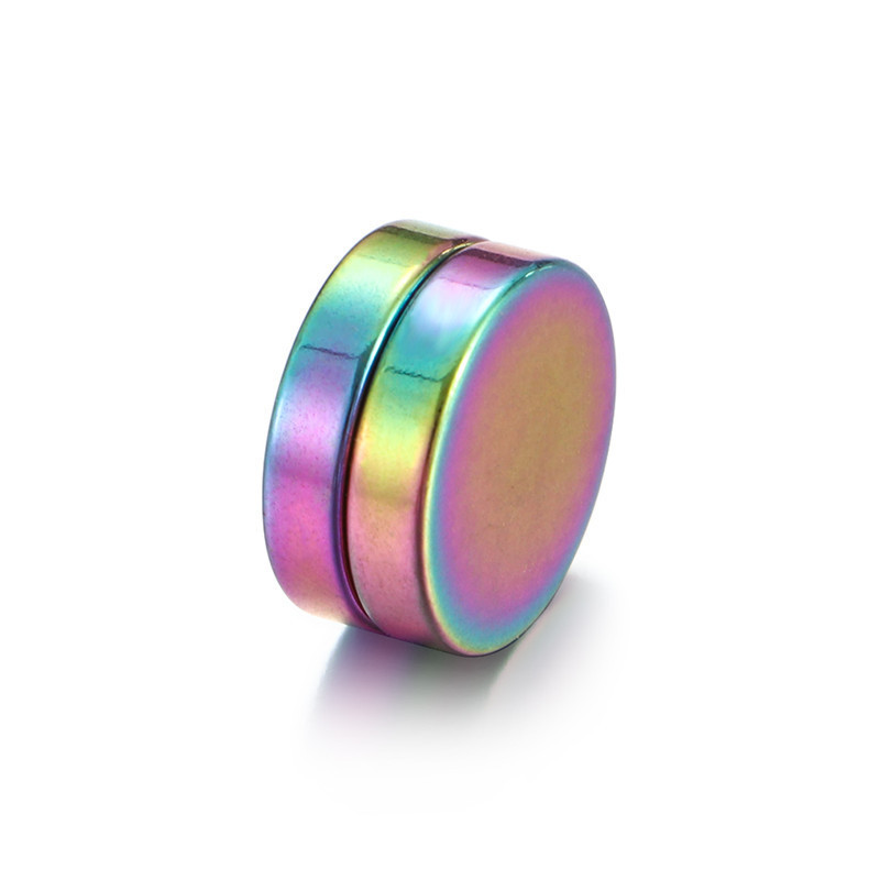 Round Beautiful Circle Non Piercing 1PC Strong Magnet Magnetic Mens Ear Clip About6mm/8mm/10mm/12mm5 Colors Girls Earrings