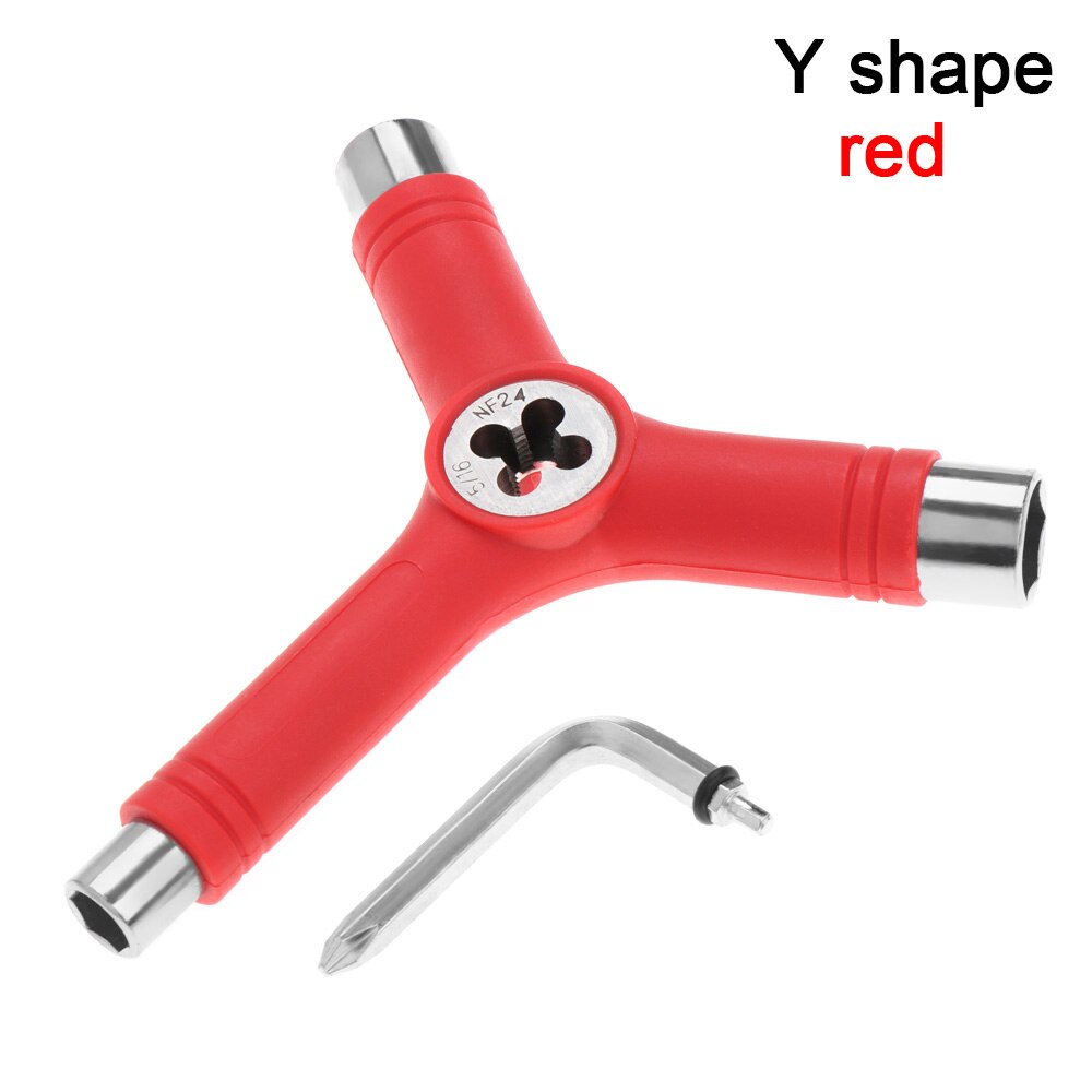 Professionele Alles In Een Universele Multifunctionele T/Y Vorm Skateboard Moersleutel Roller Skate Tool Skate Gereedschap Schroevendraaier: N