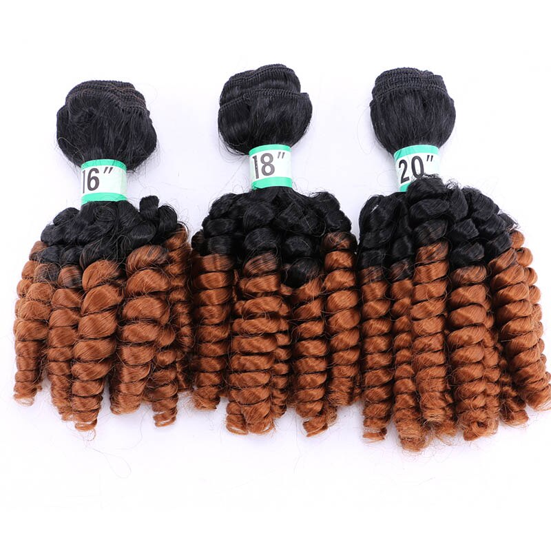 Synthetic Afro Ombre spring twist hair bundles extension 3 pieces one lot hair weaving for full head hair Dream ice’s: T1B/30