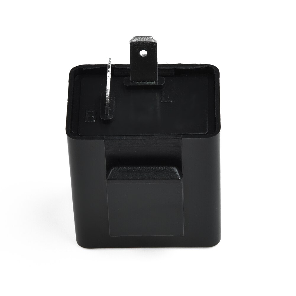 Replacement LED Flasher Relay 2-Pin Fast Hyper Flash PVC Plastic Black