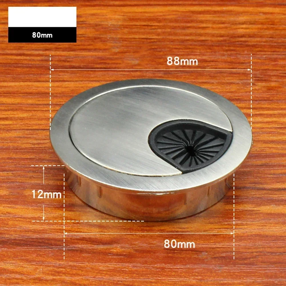 1pc pratique 50mm/60mm/80mm ordinateur œillet en métal bureau Table câble bien rangé sortie fil couverture organisateur matériel