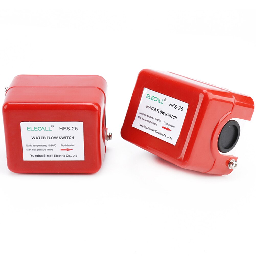 HFS-25 Plumbing Flow Sensor Control Switch Universal Copper 220V Paddle Stable Measurement Red Full Automatic Liquid Water