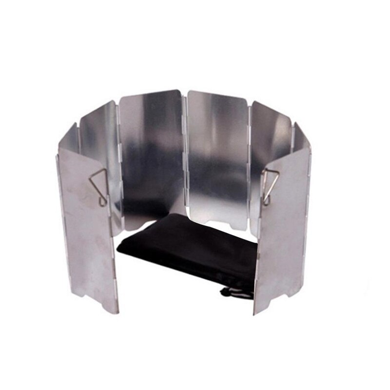 Estufa de Gas, pantallas de protección contra el viento, estufas de Camping para exteriores, ultraligeras, 8/10 placas, quemador de cocina plegable, parabrisas de aluminio