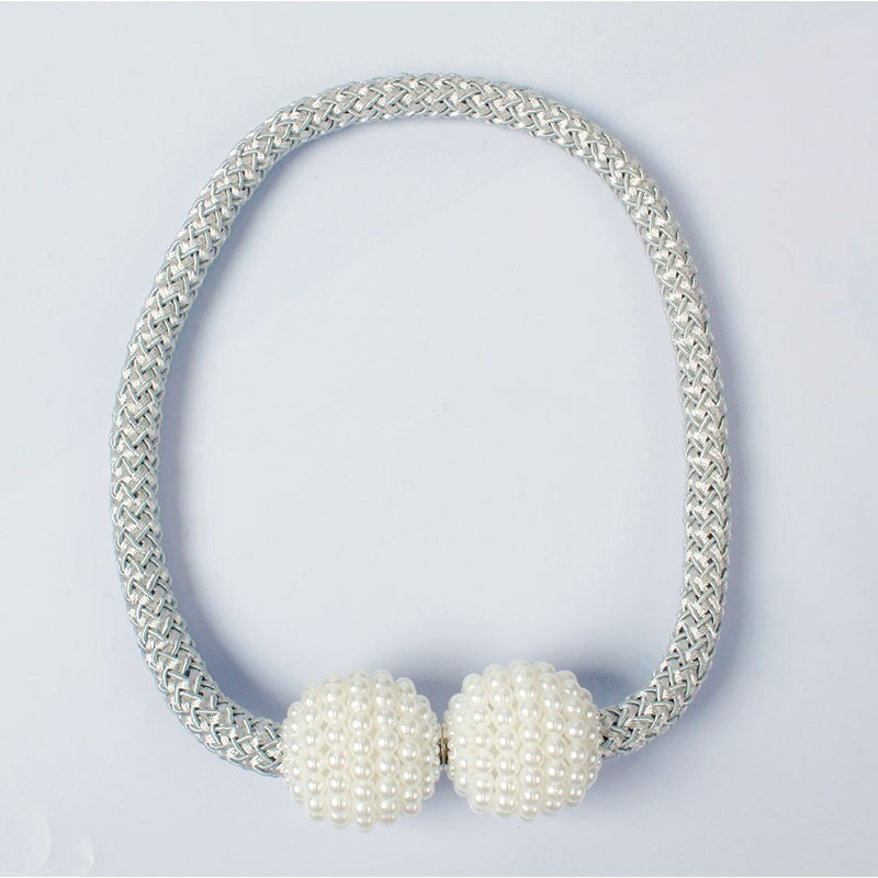 Bloemvormige magneetgordijn tieback ringen lente strass staaldraad magnetische gordijngesp clips raamhouder accessoires: Licht Groen