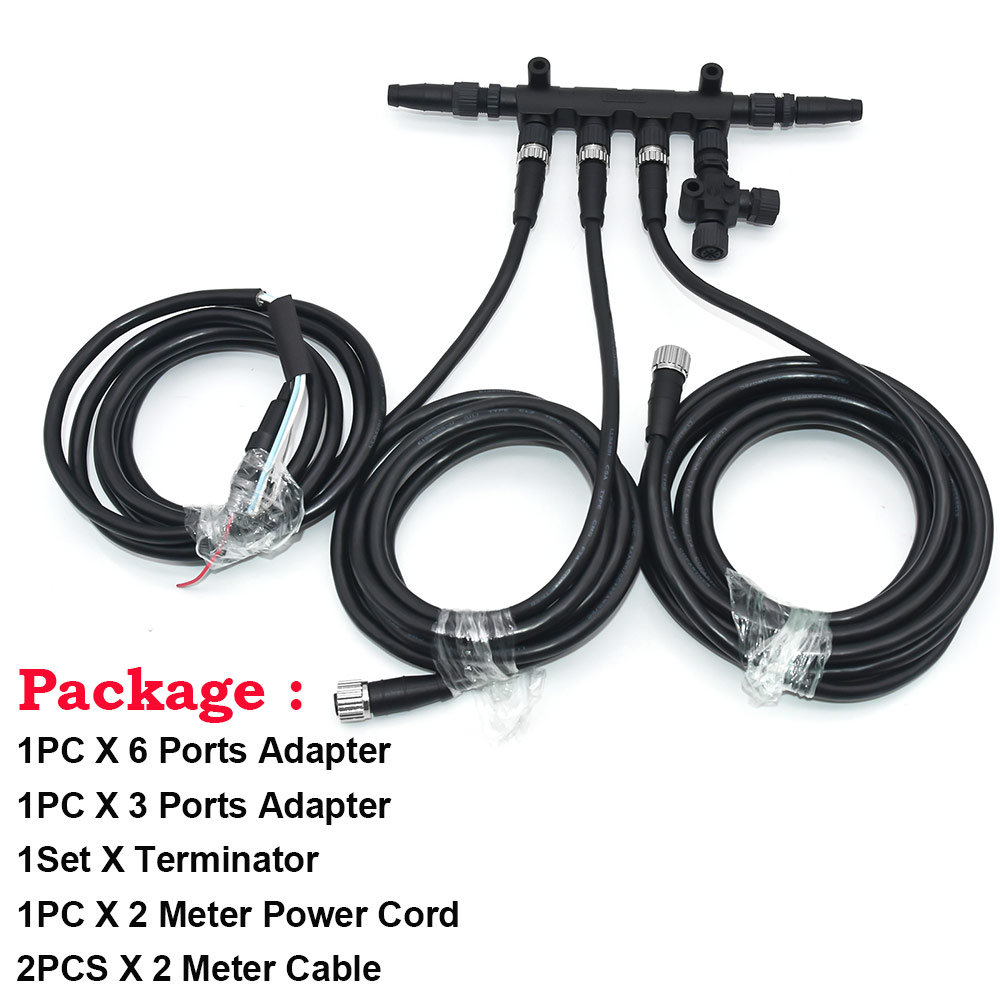 Adattatore cavo NMEA 2000 Rete dati seriali marino barca NMEA 2000 antipasto kit ABS T-tipo 5spillo Cavi adattatori connettore 0,5-4M