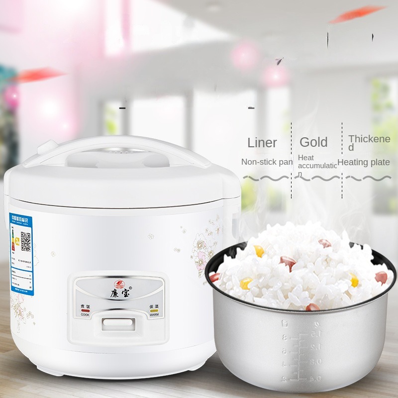 Cuiseur à riz électrique 1L, simple, Double couche, 220V, multi-cuiseur mécanique antiadhésif, Pot de riz à la vapeur pour la maison