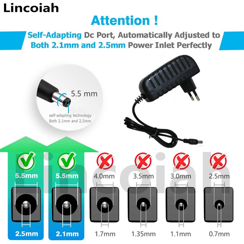 AC Zu DC 9V 2A Netzteil – Stecker 5,5x2,1 Mm, EU-Stecker, Mittig Negativ, Für Effektpedale & Mehr