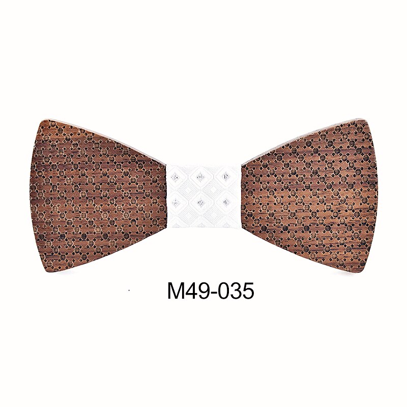 Zdjmeitrxdoow mærke til mænd polkaprikkede butterfly træsløjfe ægteskab bryllup krawatte butterfly til mænd: M49-035