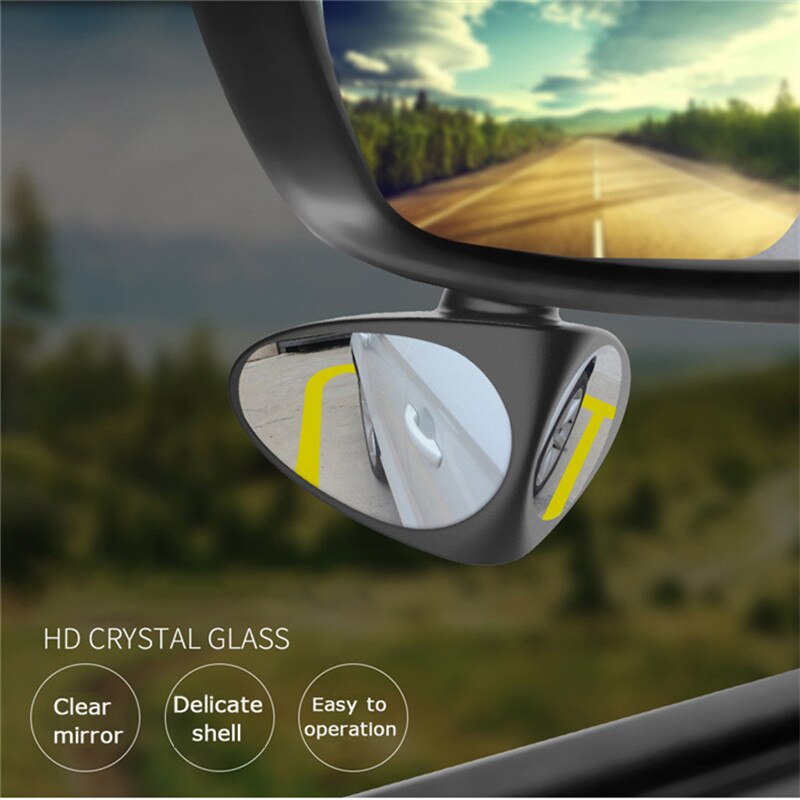 360- graders drejelig justerbar konveks bakspejl bil blindspids spejl vidvinklet forspejlhjul bil