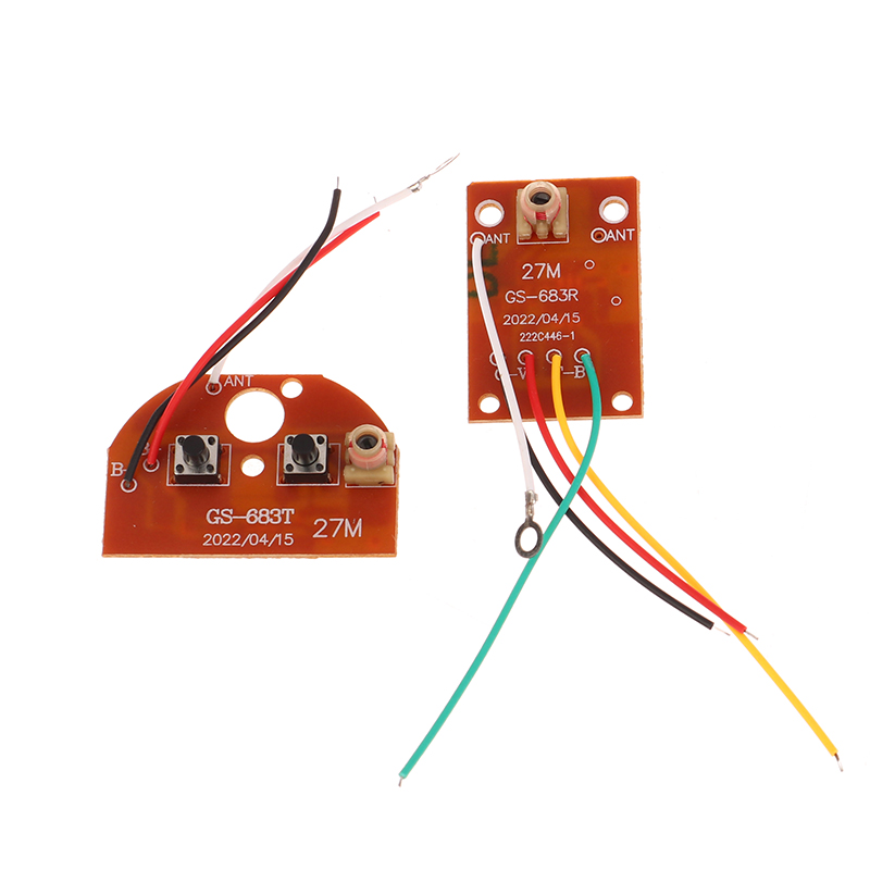 2CH RC Control remoto 27MHz circuito PCB transmisor y placa receptor sistema de Radio para coche camión juguete